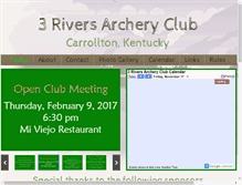 Tablet Screenshot of 3riversarcheryclub.com